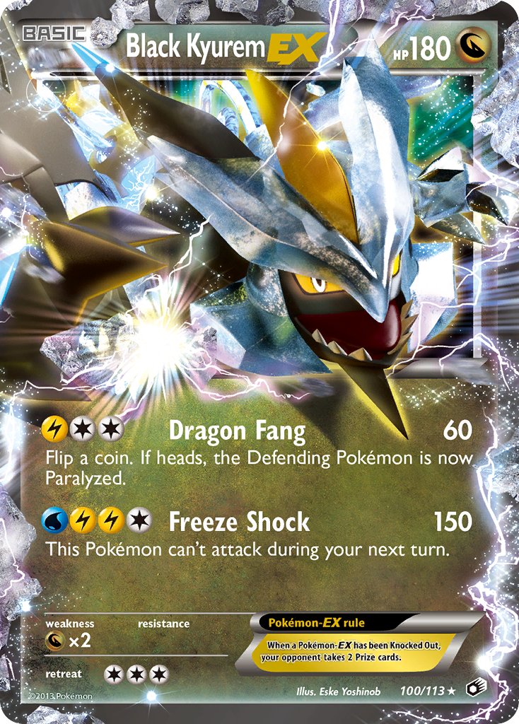 Black Kyurem EX - 100/113 - Ultra Rare - Legendary Treasures