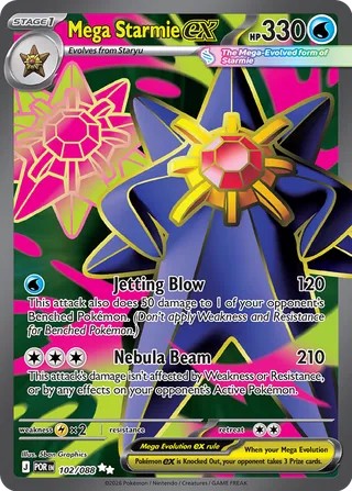 Mega Starmie ex - 102/088 - Ultra Rare - Perfect Order