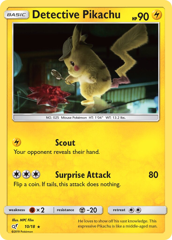 Detective Pikachu - 10/18 - Holo - Detective Pikachu