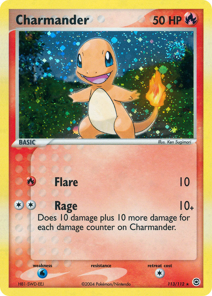 Charmander - 113/112 - - EX Fire Red & Leaf Green