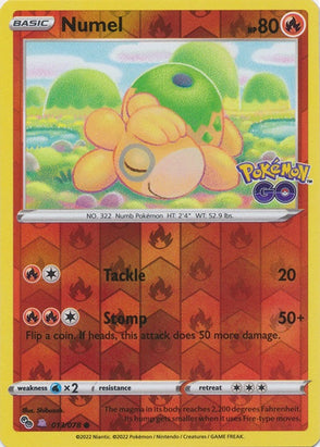 Numel - 013/078 - Reverse Holo · Hidden Ditto - Pokemon GO