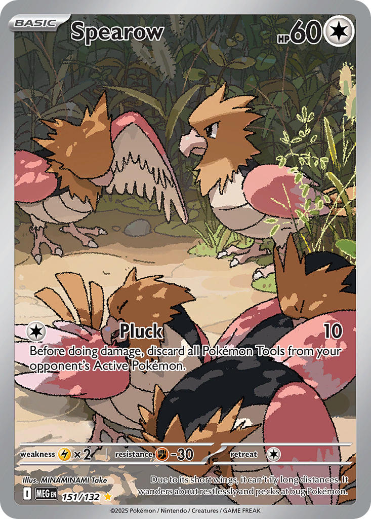Spearow - 151/132 - Illustration Rare - Mega Evolution