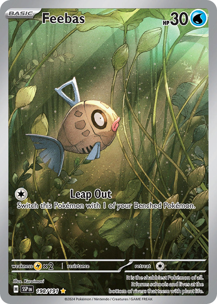 Feebas - 198/191 - Illustration Rare - Surging Sparks