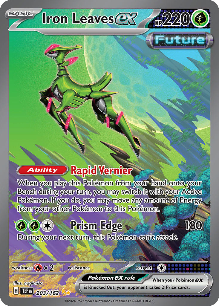 Iron Leaves ex - 203/162 - Special Illustration Rare- Temporal Forces