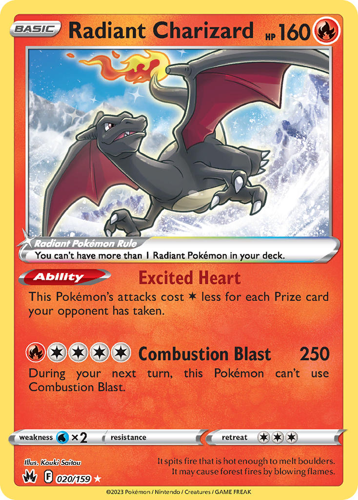 Radiant Charizard - 020/159 - Holo - Crown Zenith