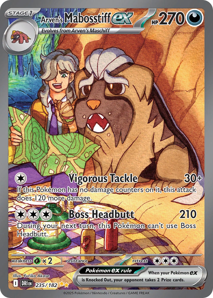 Arven's Mabosstiff ex - 235/182 - Special Illustration Rare - Destined Rivals