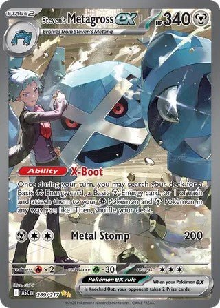 Steven's Metagross ex - 289/217 - Special Illustration Rare - Ascended Heroes