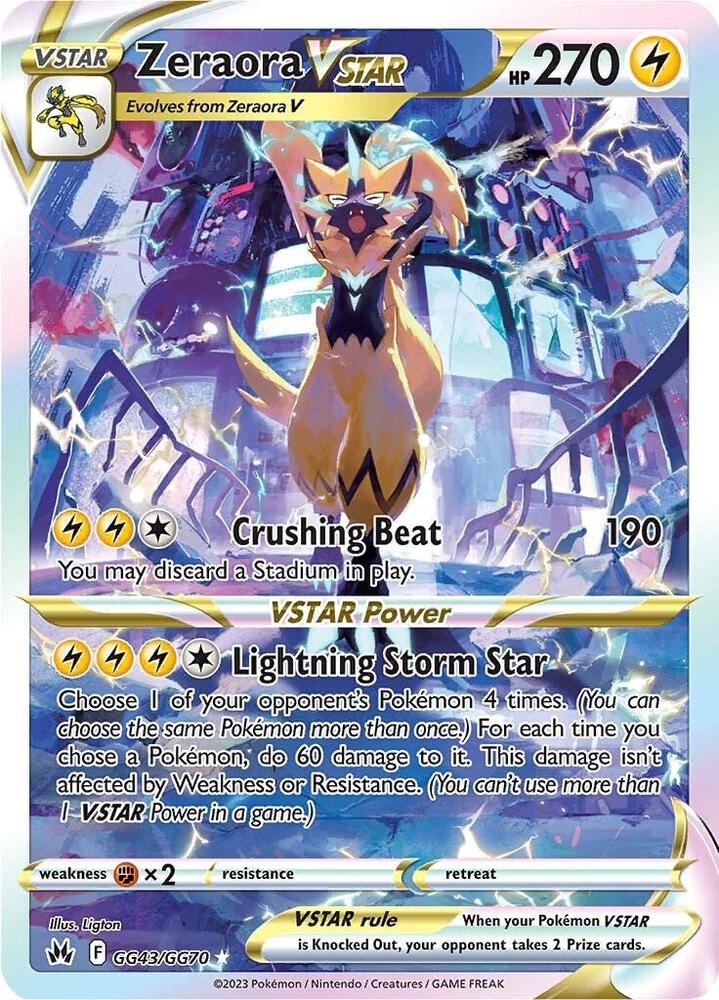 Zeraora VSTAR - GG43/GG70 - Ultra Rare - Crown Zenith