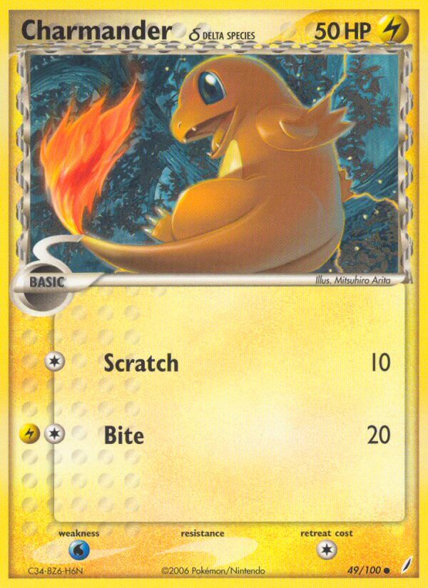 Charmander - 49/100 - - EX Crystal Guardians