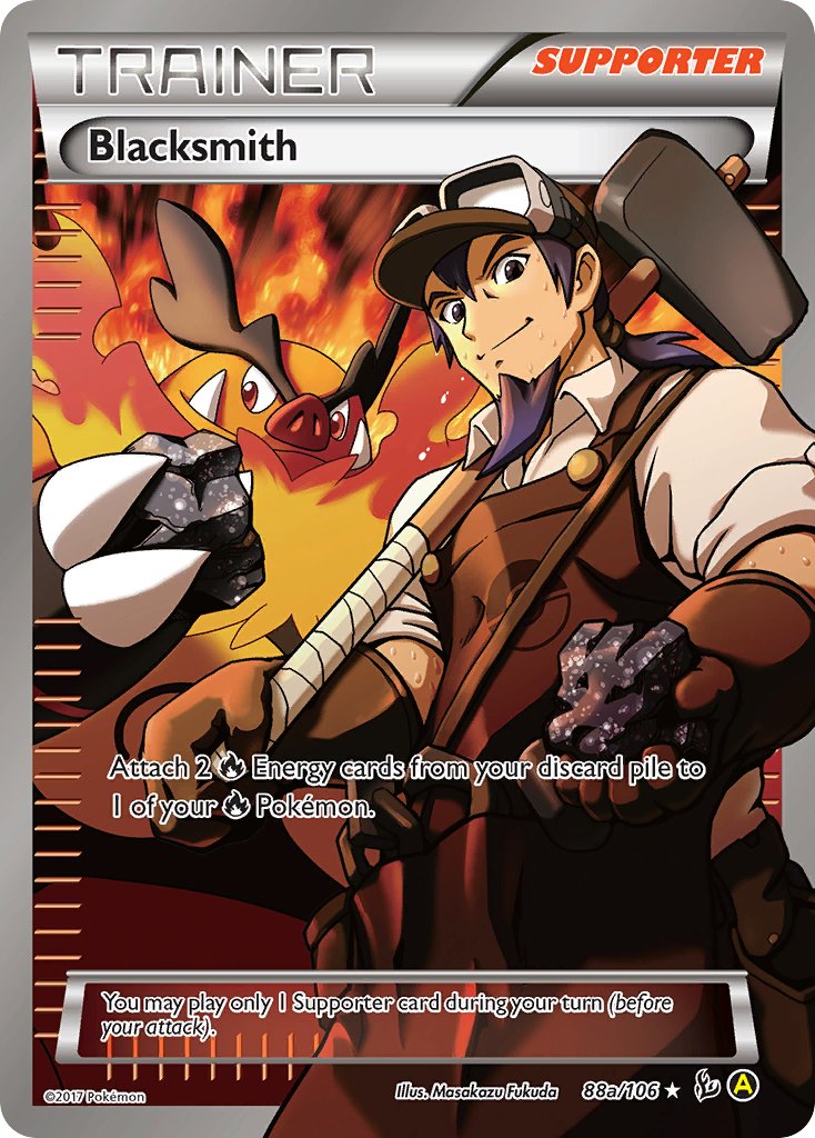 Blacksmith - 88a/106 - Ultra Rare Premium Trainer's XY Collection - Flashfire