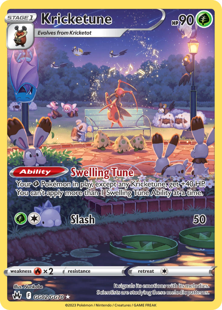 Kricketune - GG02/GG70 - Holo Rare - Crown Zenith