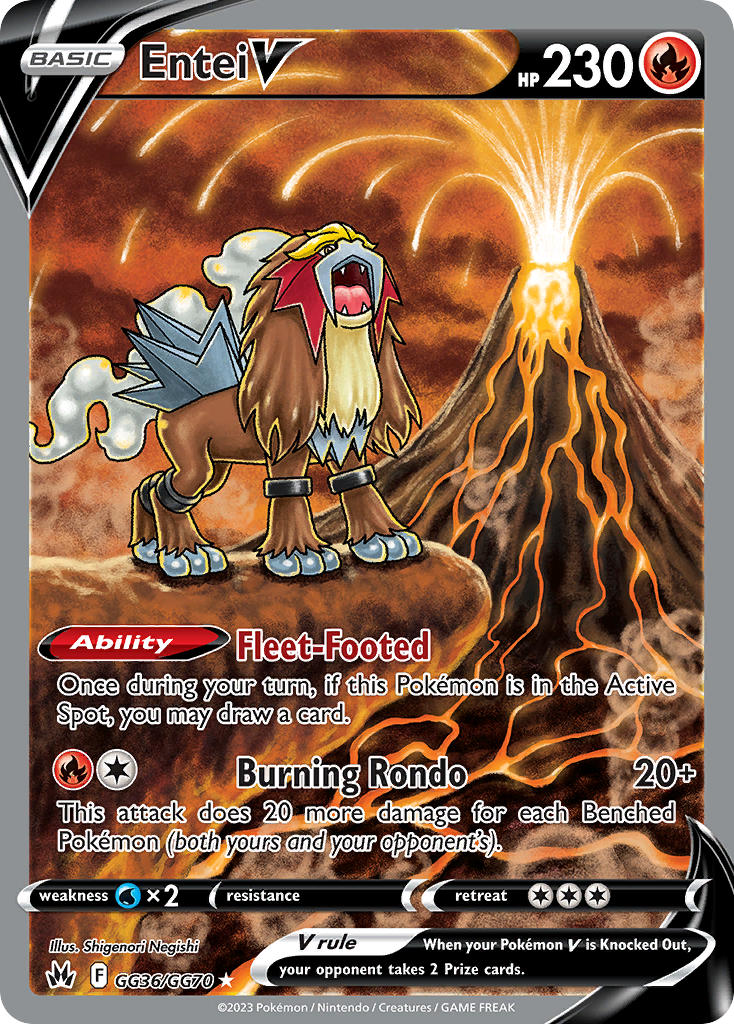 Entei V - GG36/GG70 - Galarian Gallery - Crown Zenith