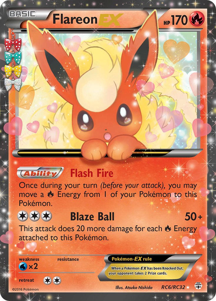 Flareon EX - RC6/RC32 - Ultra Rare - Generations