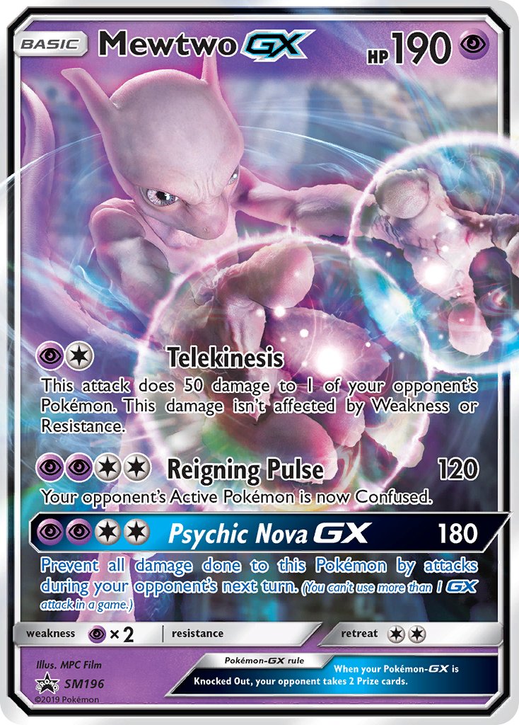 Mewtwo GX - SM196 - SM Black Star Promo
