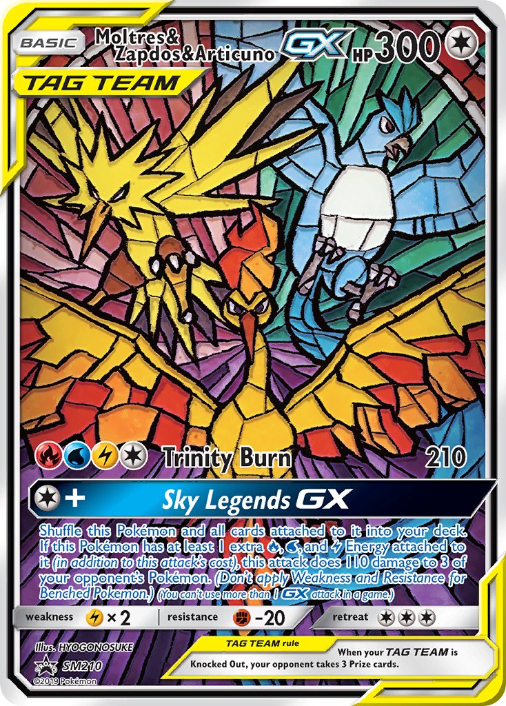 Moltres & Zapdos & Articuno GX - SM210 - SM Black Star Promo