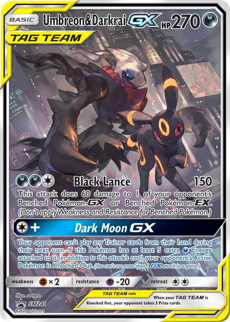 Umbreon & Darkrai GX - SM241 - SM Black Star Promo