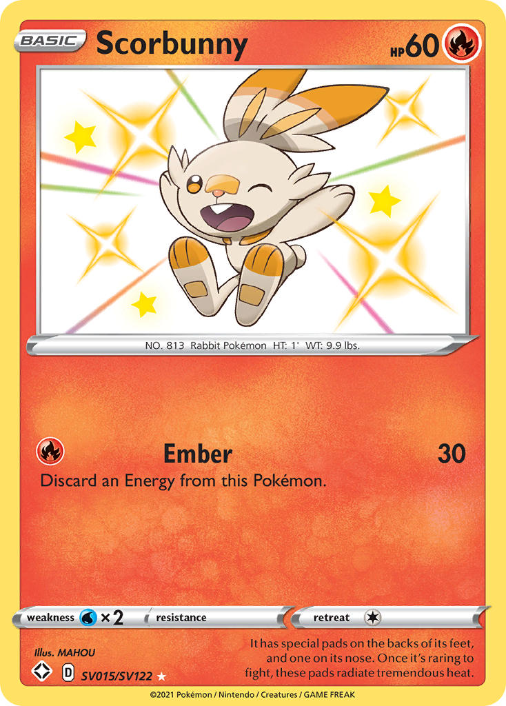Scorbunny - SV015/SV122 - Shiny Rare - Shining Fates