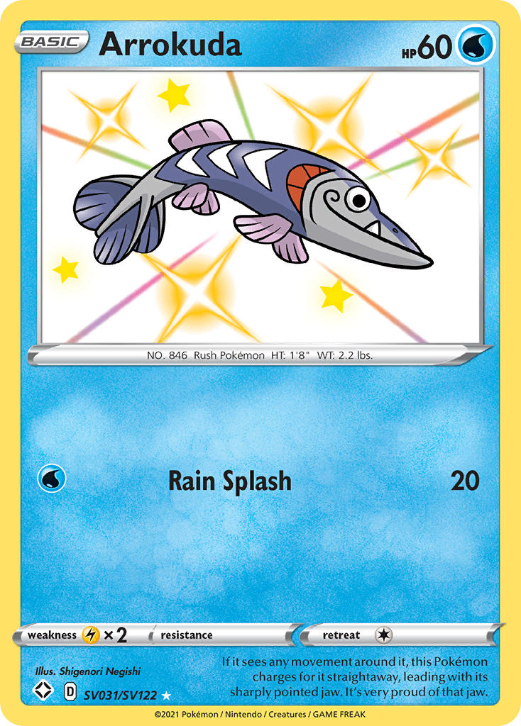 Arrokuda - SV031/SV122 - Shiny Rare - Shining Fates