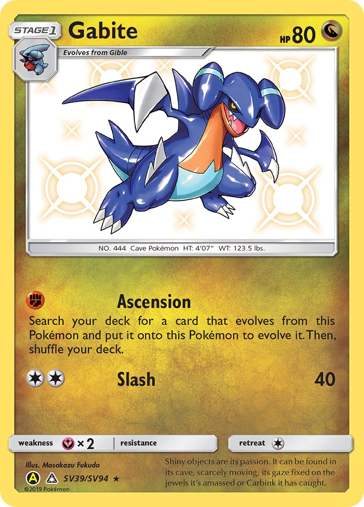 Gabite - SV39/SV94 - Shiny Holo Rare - Hidden Fates