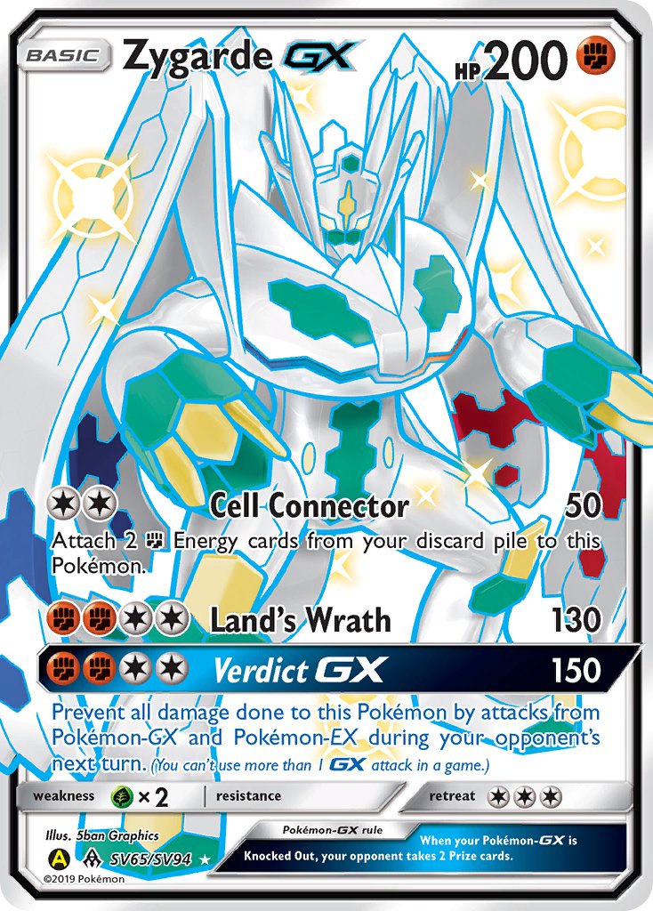 Zygarde GX - SV65/SV94 - Shiny Rare - Hidden Fates