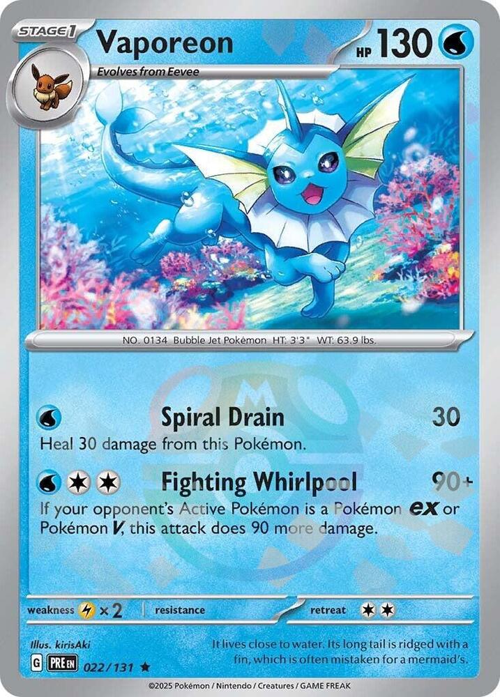 Vaporeon 022/131 (Master Ball)