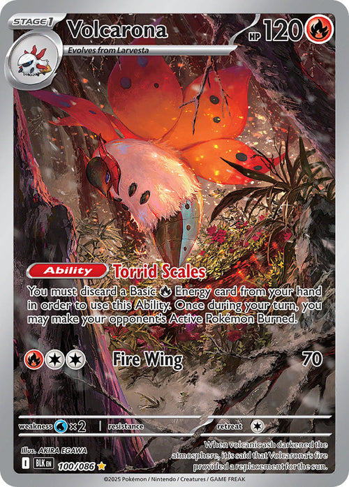 Volcarona - 100/086 - Illustration Rare - Black Bolt