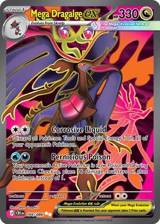 Mega Dragalge ex - 104/086 - Ultra Rare - Chaos Rising