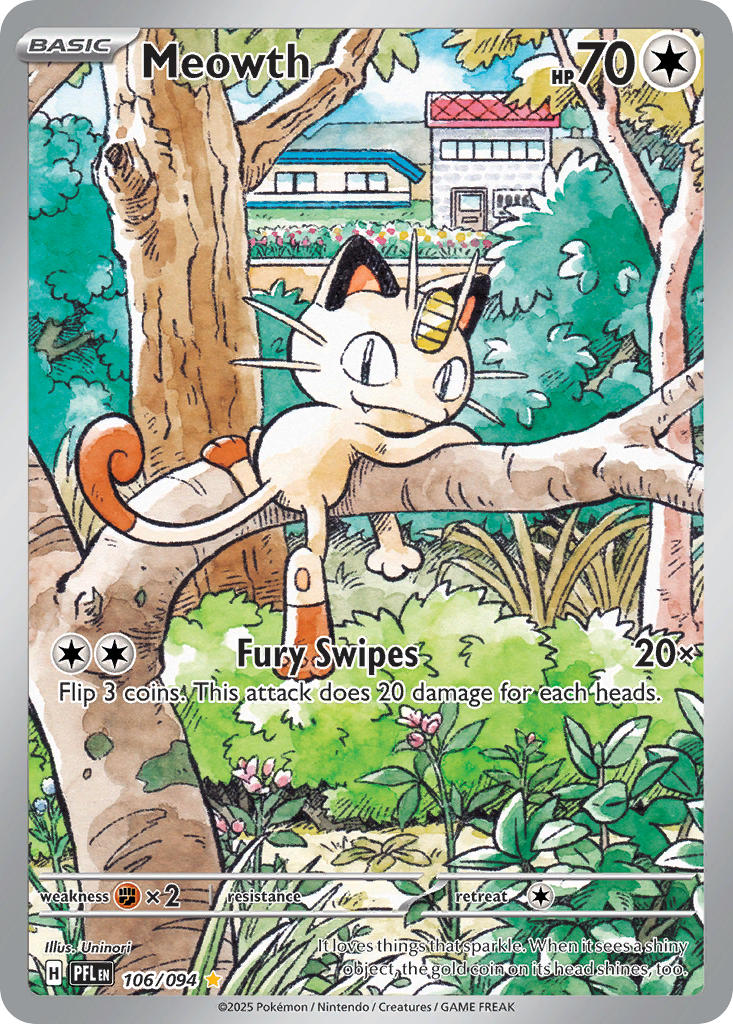 Meowth - 106/094 - Illustration Rare - Phantasmal Flames