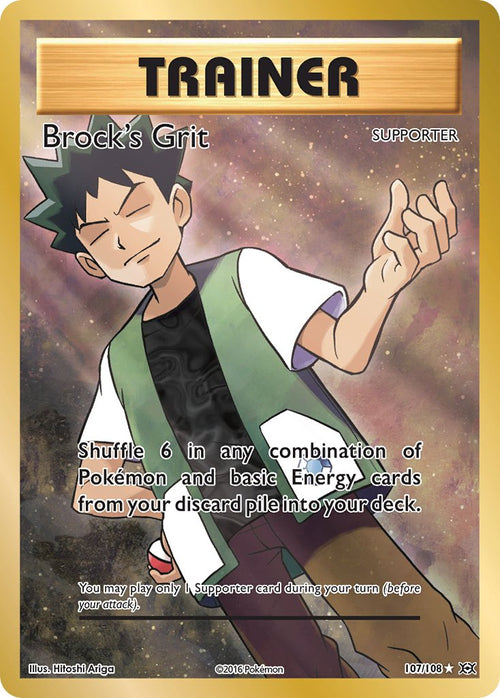 Brock's Grit - 107/108 - Ultra Rare - Evolutions