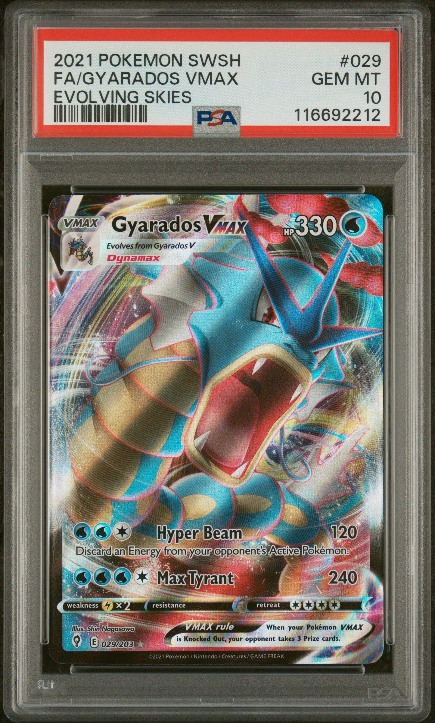 Gyarados VMAX 029/203 PSA 10