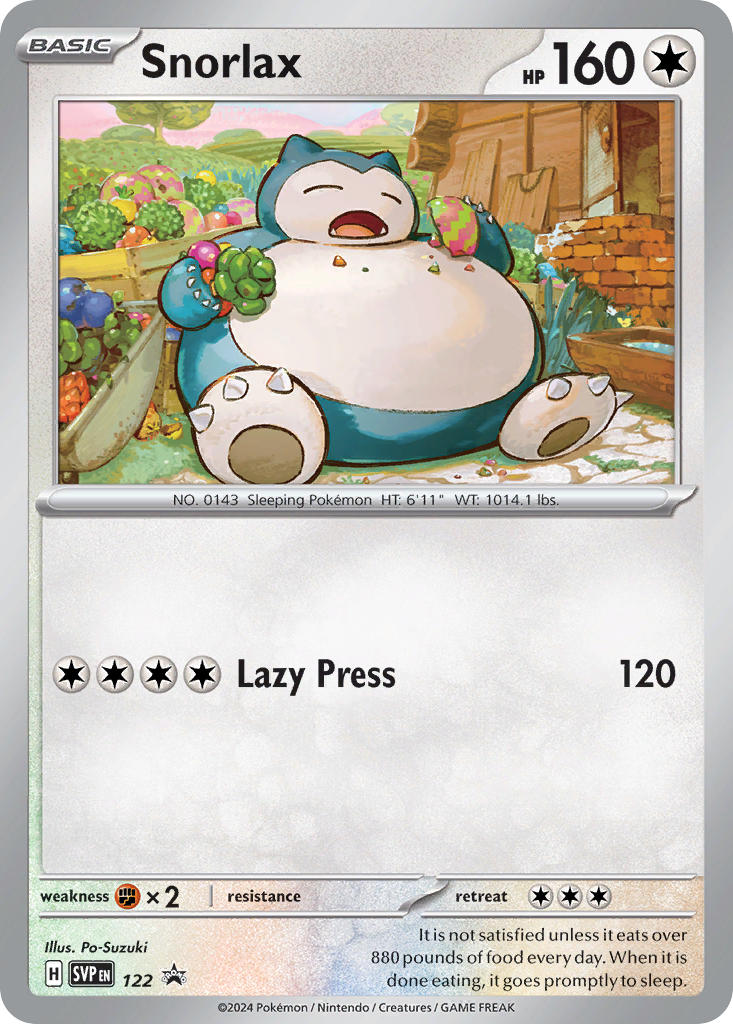 Snorlax - 122 - SVP Black Star Promo