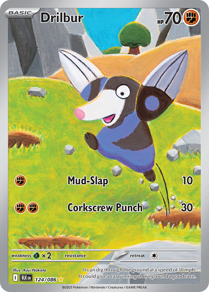 Drilbur - 124/086 - Illustration Rare - Black Bolt
