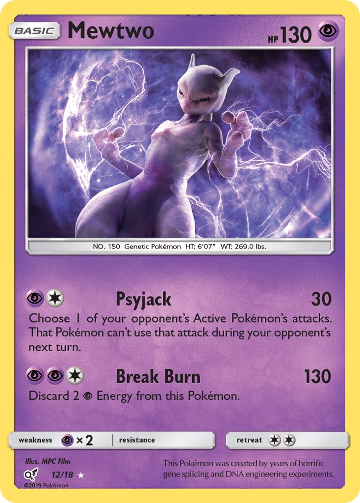 Mewtwo - 12/18 - Holo - Detective Pikachu