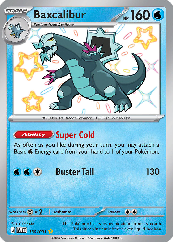 Baxcalibur - 130/091 - Shiny Rare - Paldean Fates