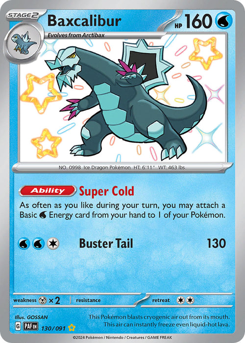 Baxcalibur - 130/091 - Shiny Rare - Paldean Fates