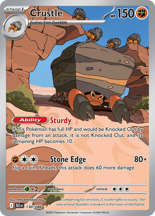 Crustle - 130/086 - Illustration Rare - Black Bolt