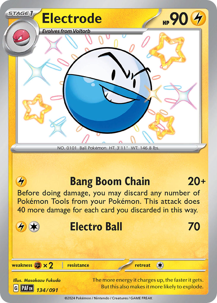 Electrode - 134/091 - Shiny Rare - Paldean Fates