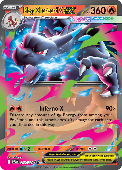 Mega Charizard X ex - 013/094 - - Phantasmal Flames