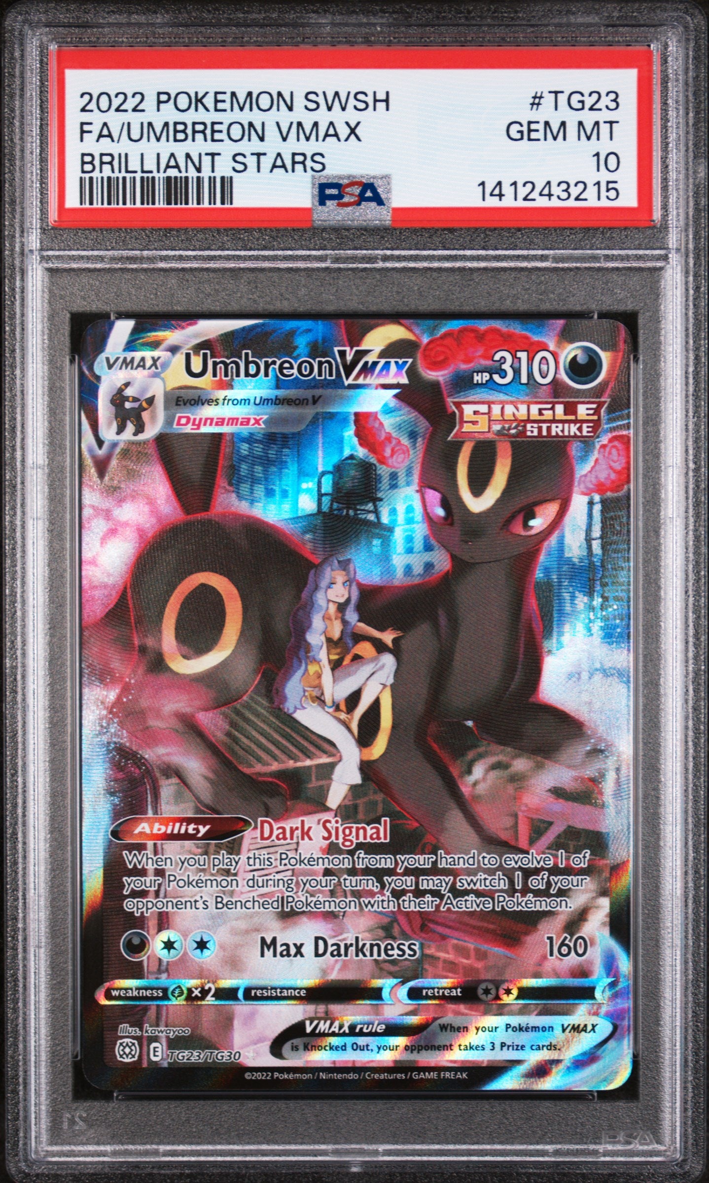 Umbreon VMAX - TG23/TG30 - Ultra Rare - Brilliant Stars PSA 10