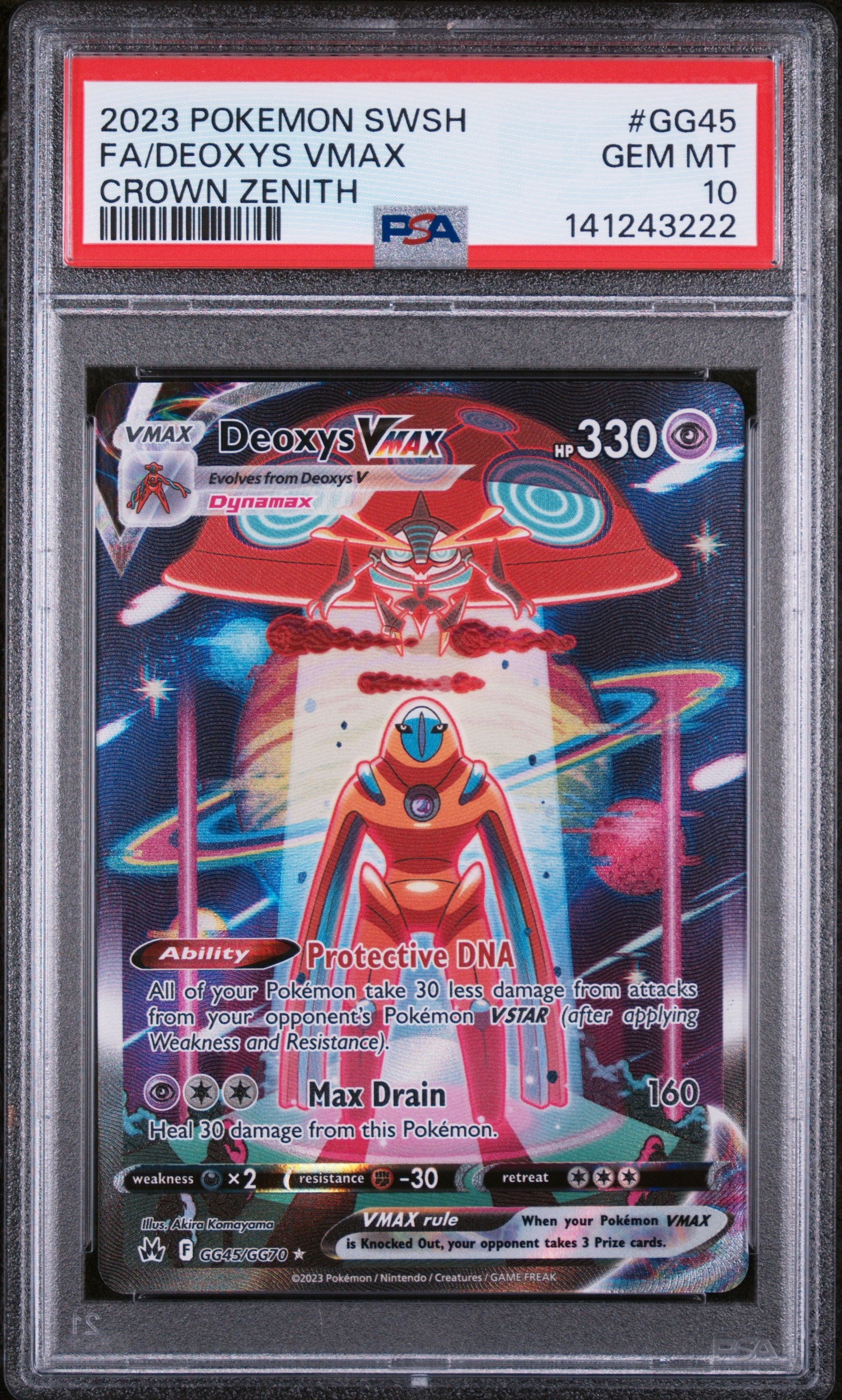 Deoxys VMAX - GG45/GG70 - Ultra Rare - Crown Zenith PSA 10