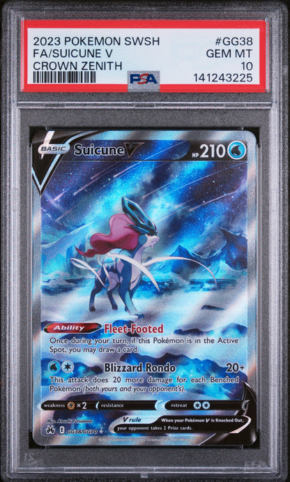 Suicune V - GG38/GG70 - Ultra Rare - Crown Zenith PSA 10