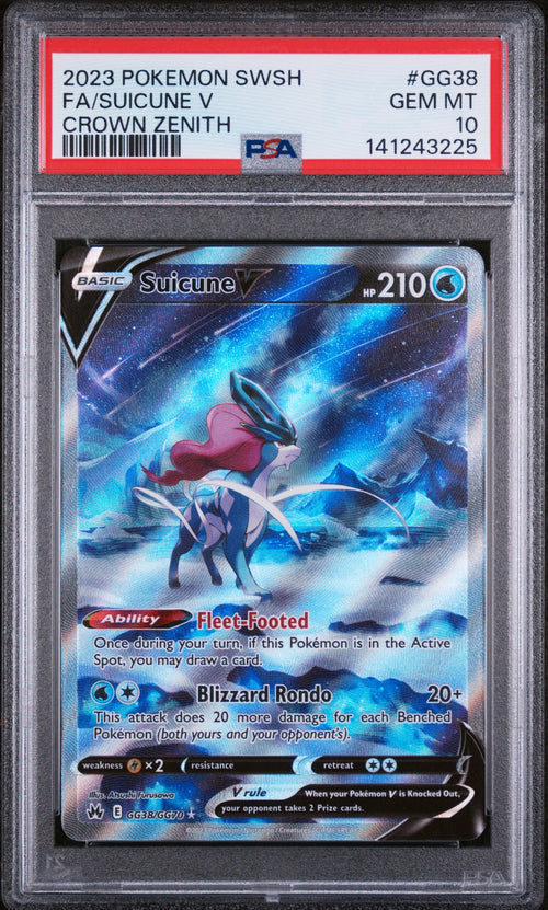 Suicune V - GG38/GG70 - Ultra Rare - Crown Zenith PSA 10