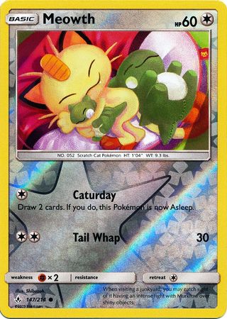 Meowth - 147/214 - Reverse Holo - Unbroken Bonds