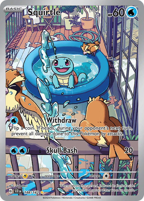 Squirtle - 148/142 - Illustration Rare - Stellar Crown
