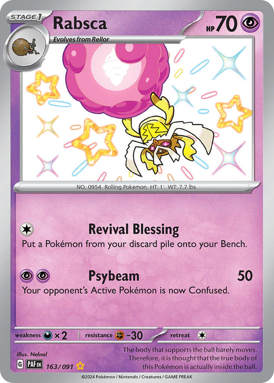 Rabsca - 163/091 - Shiny Rare - Paldean Fates