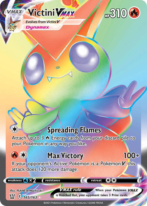 Victini VMAX - 165/163 - Rainbow Rare - Battle Styles