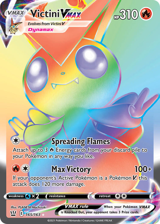 Victini VMAX - 165/163 - Rainbow Rare - Battle Styles