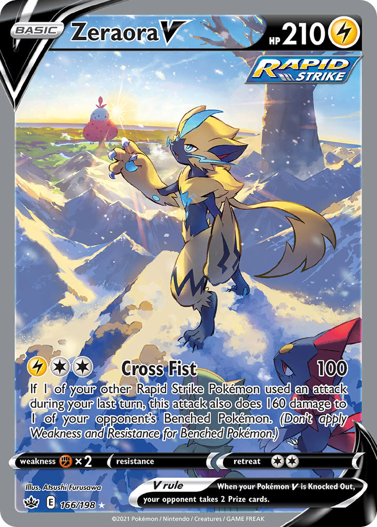Zeraora V - 166/198 - Ultra Rare - Chilling Reign