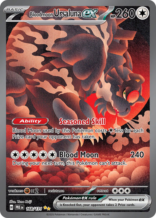 Bloodmoon Ursaluna ex - 168/131 - Special Illustration Rare - Prismatic Evolutions