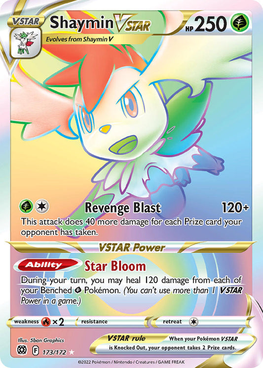 Shaymin VSTAR - 173/172 - Rainbow Rare - Brilliant Stars
